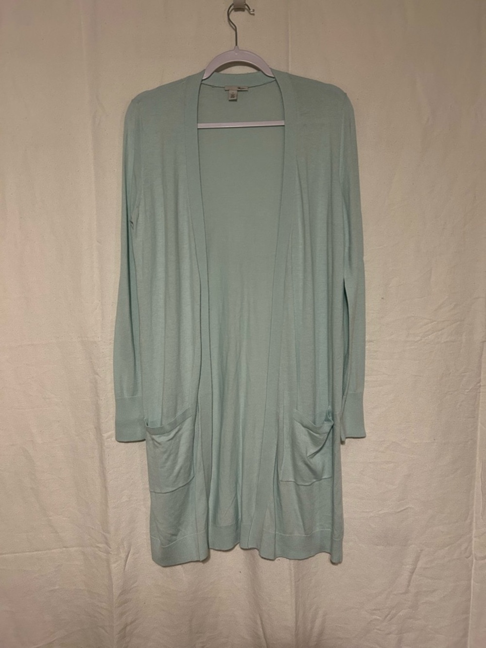 Halogen Mint Green Knit Open Cardigan
